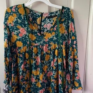 Floral Green Zara Romper